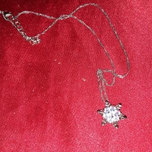 Winter snowflake silver necklace